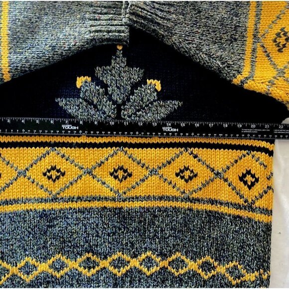 Vintage Susann D Acrylic Wool Blend Black Yellow Sage Green Argyle Sweat… - Picture 7 of 10